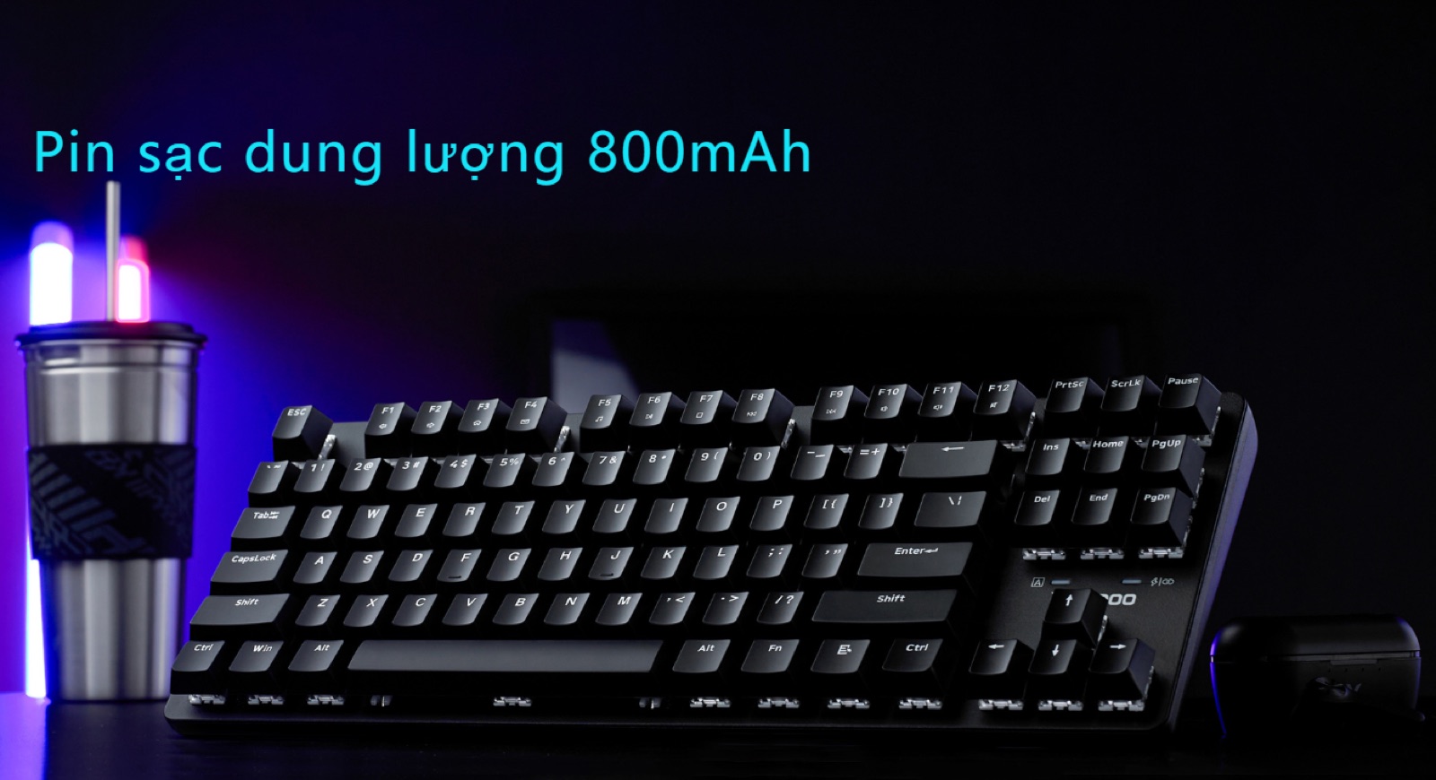 Bàn phím cơ không dây Rapoo V500 PRO-87 TKL Red Switch (Không Led) 5