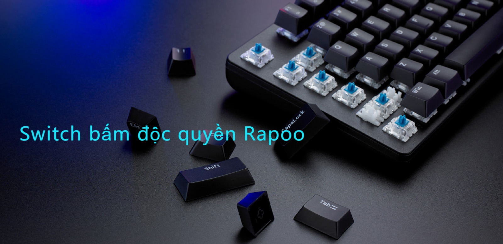 Bàn phím cơ không dây Rapoo V500 PRO-87 TKL Red Switch (Không Led) 3