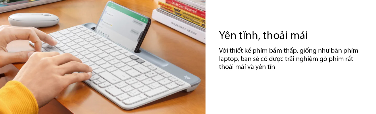 B&agrave;n ph&iacute;m kh&ocirc;ng d&acirc;y Logitech K580 Graphite (USB/Bluetooth/X&aacute;m đen) 5