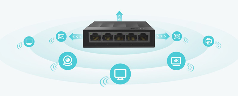 TP-LINK LS1005G - Cổng Gigabit Cho Tốc Độ Nhanh Hơn