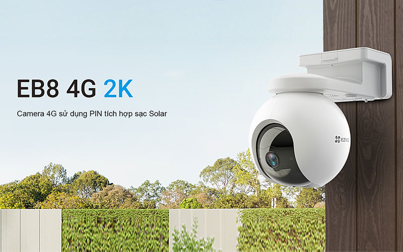 Camera Wifi quay qu&eacute;t d&ugrave;ng pin EZVIZ EB8 4G 2K