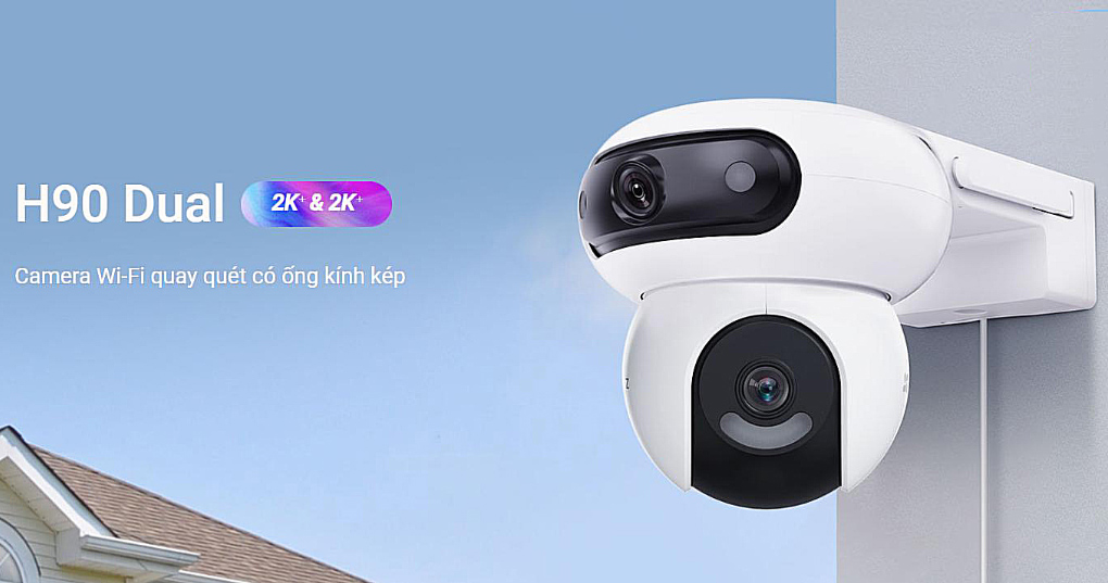 B&aacute;n camera mắt k&eacute;p quay qu&eacute;t 2K+ EZVIZ H90 Dual gi&aacute; rẻ